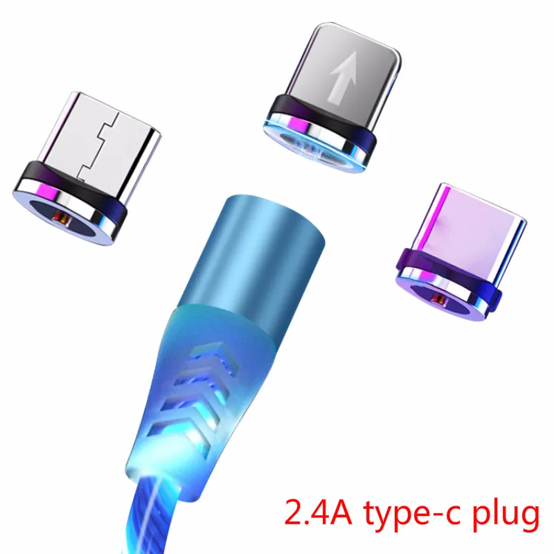 2.4A type-c plug Магнитный кабель Trinity Micro usb type C для samsung Android Phone зарядный кабель type-C Магнитный зарядный кабель для мобильных телефонов - Цвет: 2.4A type-c plug