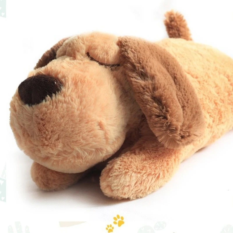 Cute Heartbeat Puppy Behavioral Training Toy Plush Pet Comfortable Snuggle Sleep | Дом и сад
