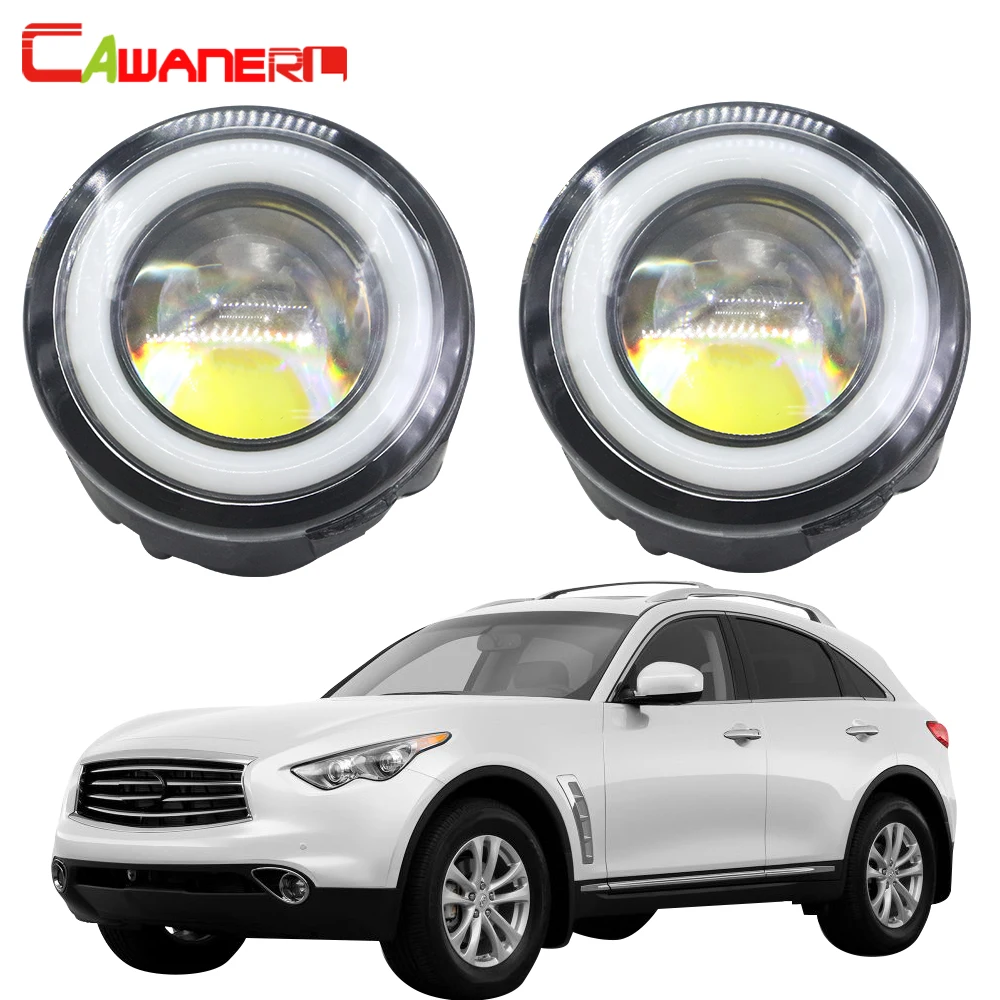 Cawanerl для Infiniti FX FX35 FX37 FX45 FX50 FX30D 2006- Автомобильный светодиодный противотуманный светильник Angel Eye дневной ходовой светильник DRL 12 В 2 штуки