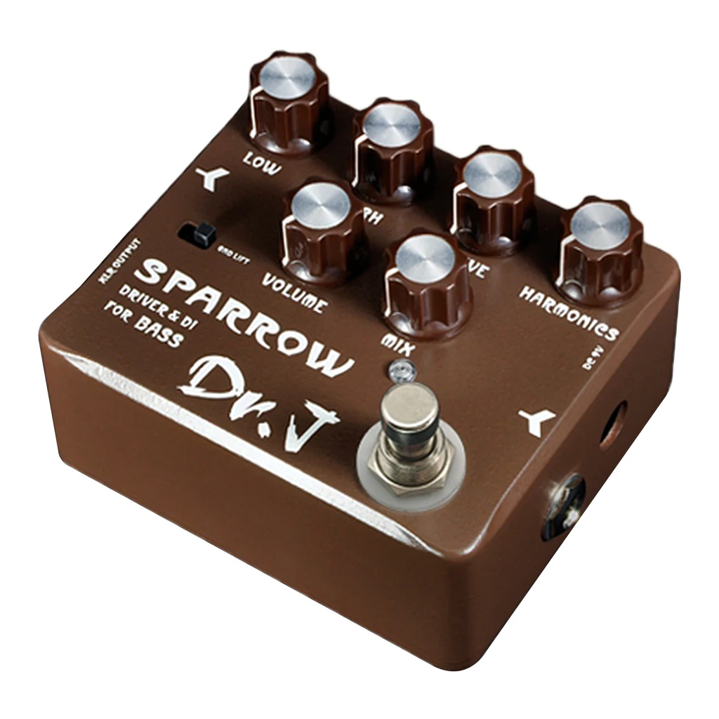 

D53 Sparrow Overdrive & DI for Bass Electric Guitar Effect Pedal True Bypass