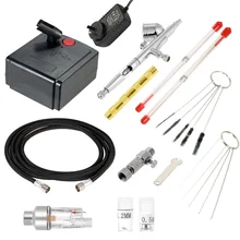 Профессиональная гравитационная подача двойного действия аэрография набор воздушных компрессоров для художественной живописи маникюра