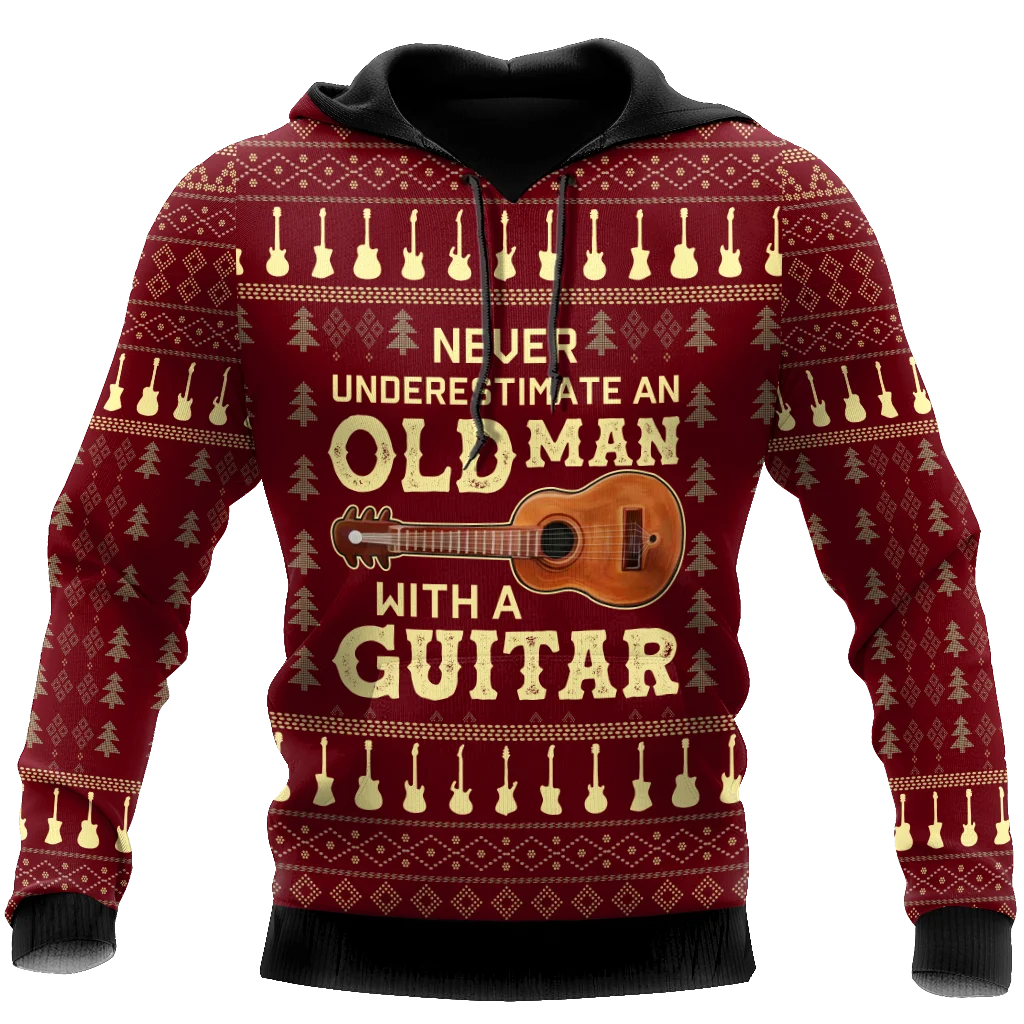 

3D Hoodie Guitar Music All Over Printed For Men/Women Sweatshirt Spring/Autumn Casual Pullover Zipper Unisex Streetwear