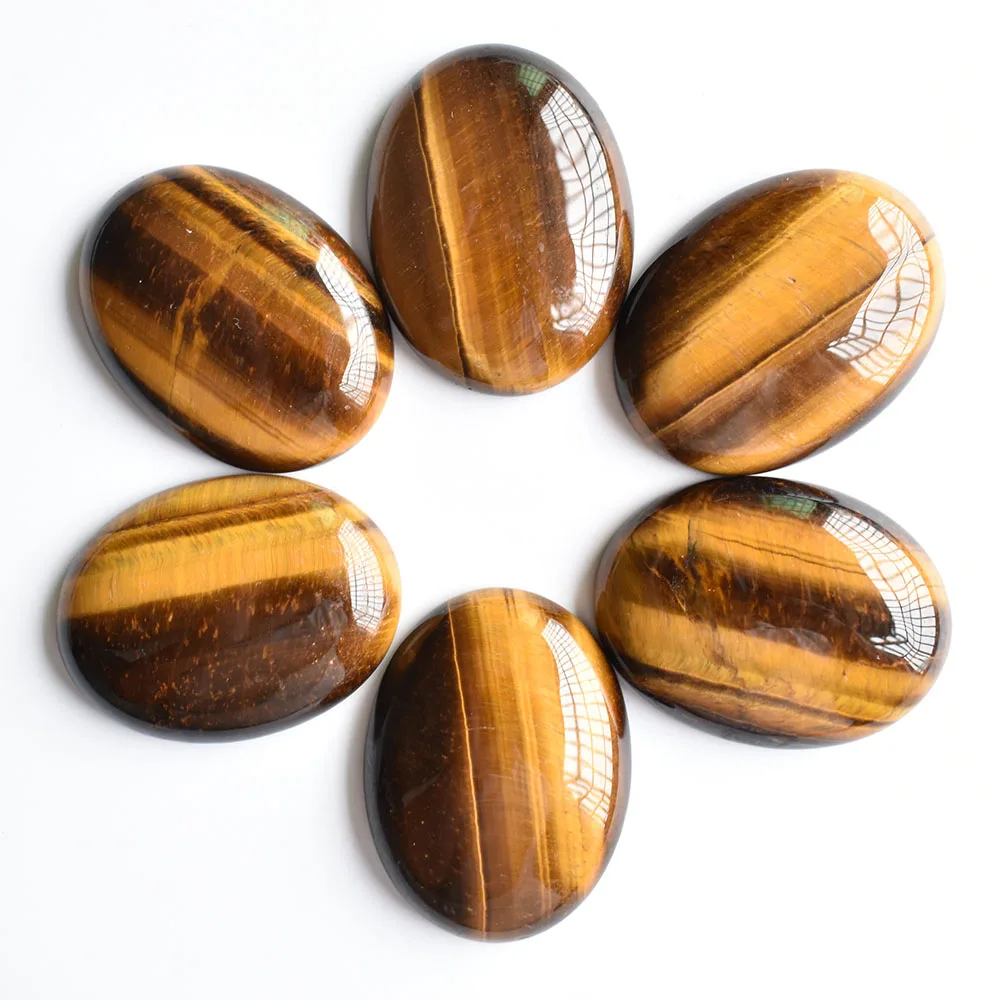 도매 12 개/몫 패션 모듬 천연석 혼합 타원형 CAB CABOCHON 비즈 30x40mm DIY 쥬얼리 액세서리 무료 만들기