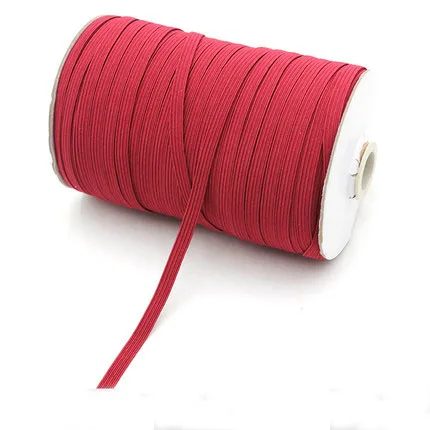 6 мм Красочные белые черные эластичные ленты канатная Резиновая лента линия спандекс лента шитье из кружева отделка поясная лента аксессуары для одежды 100y - Цвет: wine red