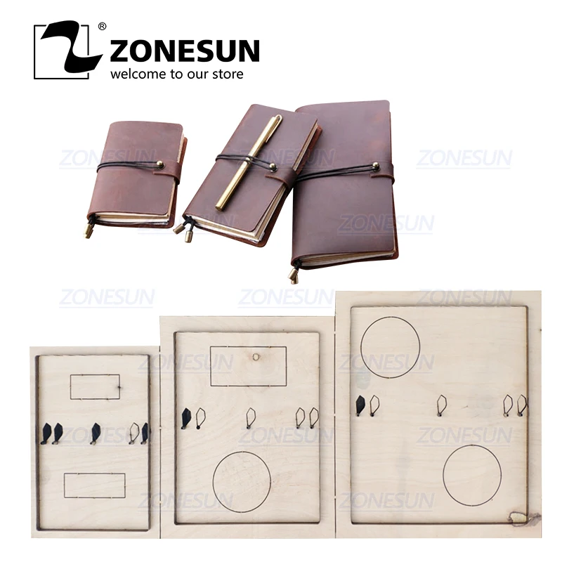 

ZONESUN S1 Notebook Passport Cover Custom Leather Cutting Die Handicraft Tool Punch Cutter Mold DIY Paper Steel Rule Die