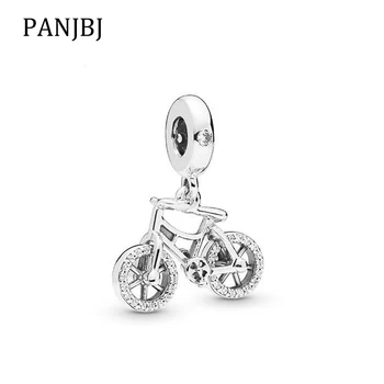 

925 Sterling Silver Bead Charm Lovely Small Bike Pendant Bicycle Beads Fit Original Bracelet Necklace Women Diy jewelry
