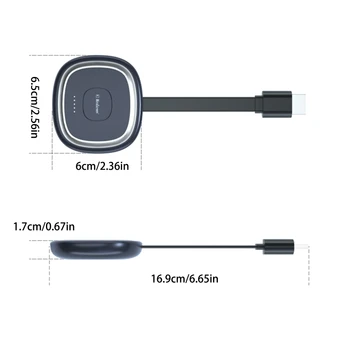 

2.4 / 2.4+5G Wireless WiFi Display Receiver Mobile Phone Screen Projector E65C