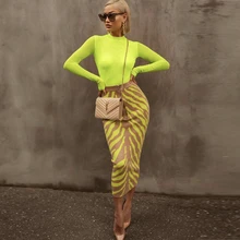 ^#Cheap Ocstrade New Arrival 2019 Fashion Long Bandage Skirt Women Lime Zebra Print Bodycon Bandage Skirt Midi Club Party Skirt ^#Cheap Ocstrade New Arrival 2019 Fashion Long Bandage Skirt Women Lime Zebra Print Bodycon Bandage Skirt Midi Club Party Skirt