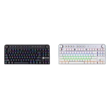 

IC-REFINER MK11 Mechanical Gaming Keyboard Wired USB and Wireless BT 3.0 RGB Backlight Switchable 87 Keys Gaming Keyboard for