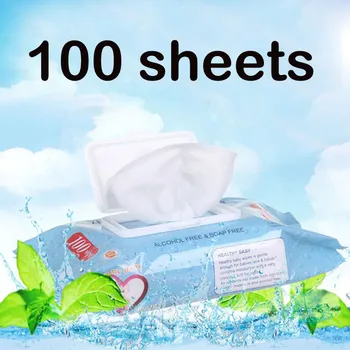 

100 Wet Wipes Towels Clean Nursing Tissue Protection Non-woven Fabrics Flushable Hand Sanitizer Wipes Baby Wipes Women Men Bebe