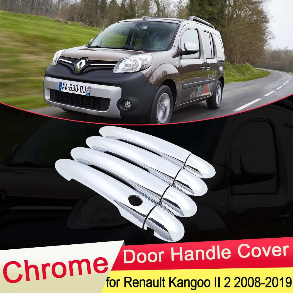 Couvercle de poignée de porte chromé pour Renault Kangoo II 2 2008 ~ 2019  MK2, accessoires de style pour voiture, ABS, 2009, 2010, 2011 | AliExpress