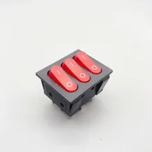 KCD Big Rocker Switches red Three-Way Switch 9 Pin 2 Position multi-knife single-throw 15A 250V 20A 125VAC 3ON/OFF Home/industry