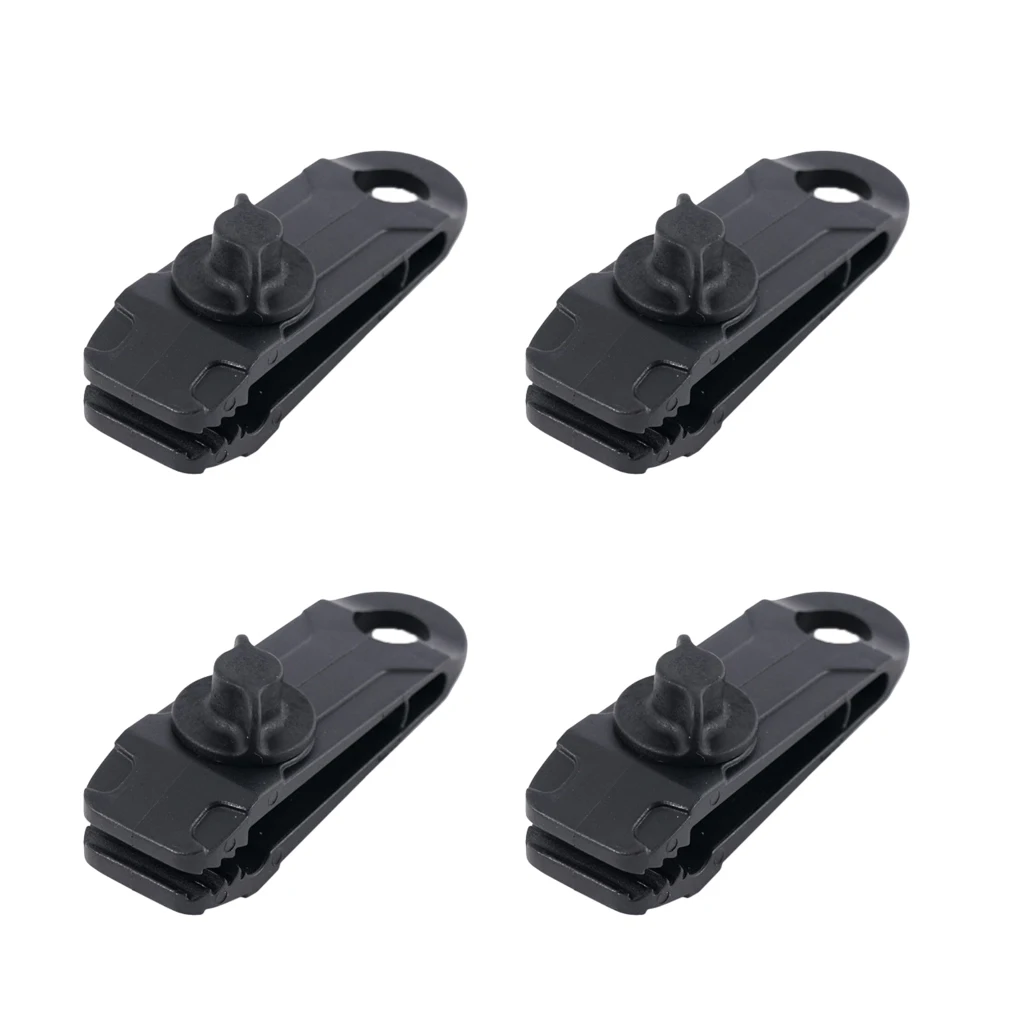 4 Pieces/ Set Heavy Duty Tarp Clips Tent Awning Clamp Car Boat Cover Tie Down Snap Outdoor Camping Guy Line Rope Tools