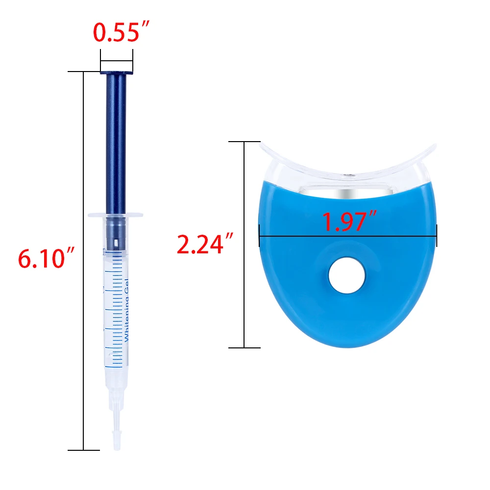Teeth Whitening 44% Peroxide Dental Bleaching System Oral Care Gel Kit Tooth Whitener New Dental White Equipment LED Light 1 set teeth whitening gel teeth whitening kit
