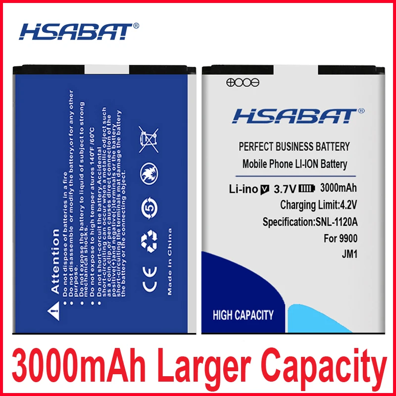 Аккумулятор HSABAT 3000 мАч JM1 для мобильных телефонов Blackberry 9900 9930 9850 9860 и т. Д. |