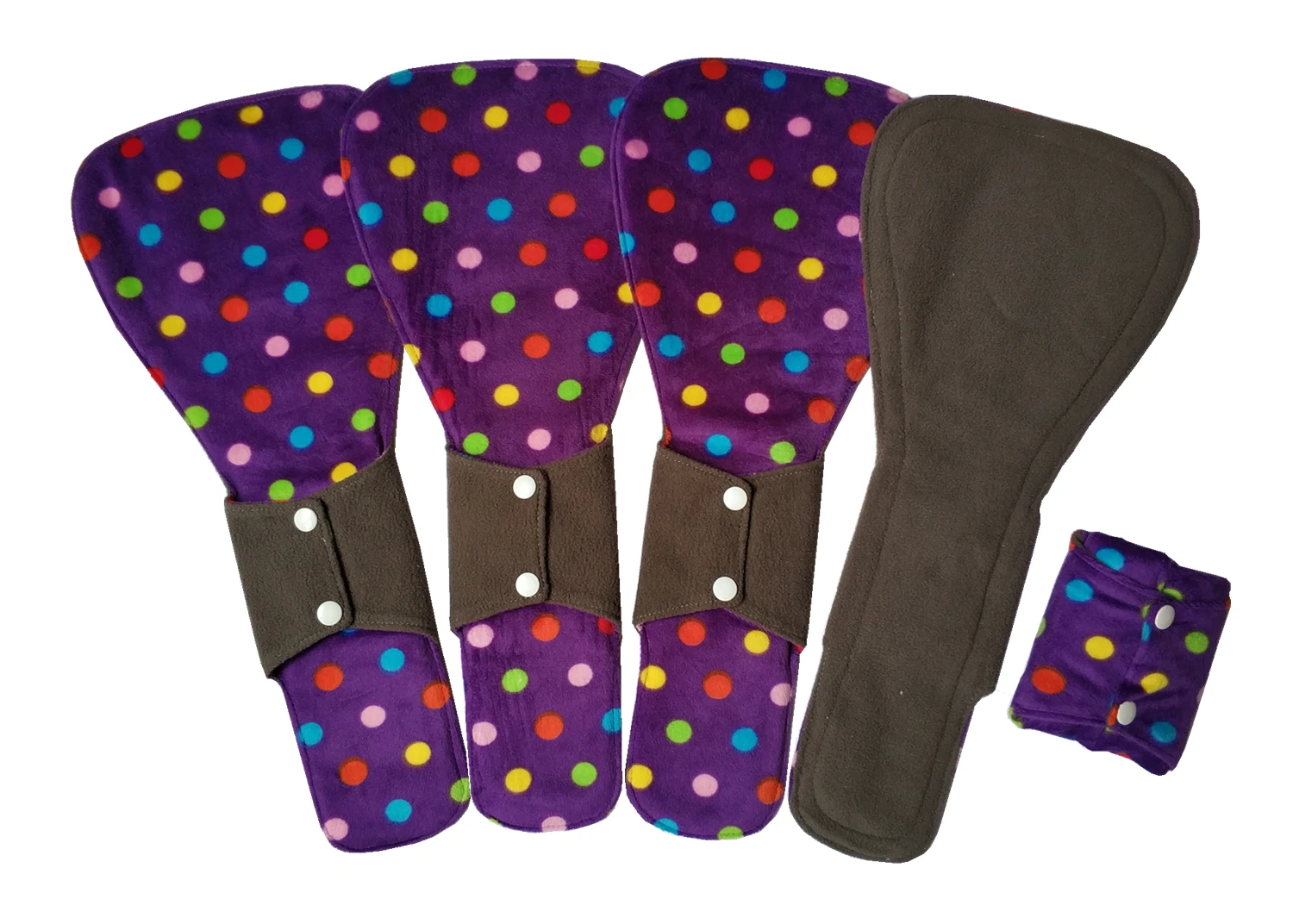 JUTESK's 5 pieces 41cm / 16inch Ultra-deep sleep Night Charcoal Bamboo Mama Cloth/ Menstrual Pads/ Reusable Sanitary Pads