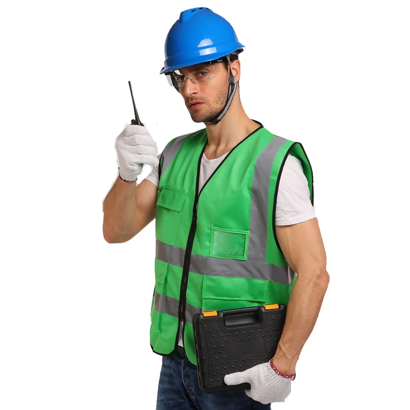 Hi Vis Waistcoat for Men Motorcycle Safety Riding Gear Safety Vest Reflective