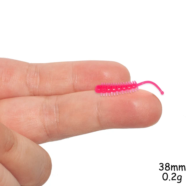 Edible Silicone Bait Hiroko Sinking Soft Lures Micro Caterpillar