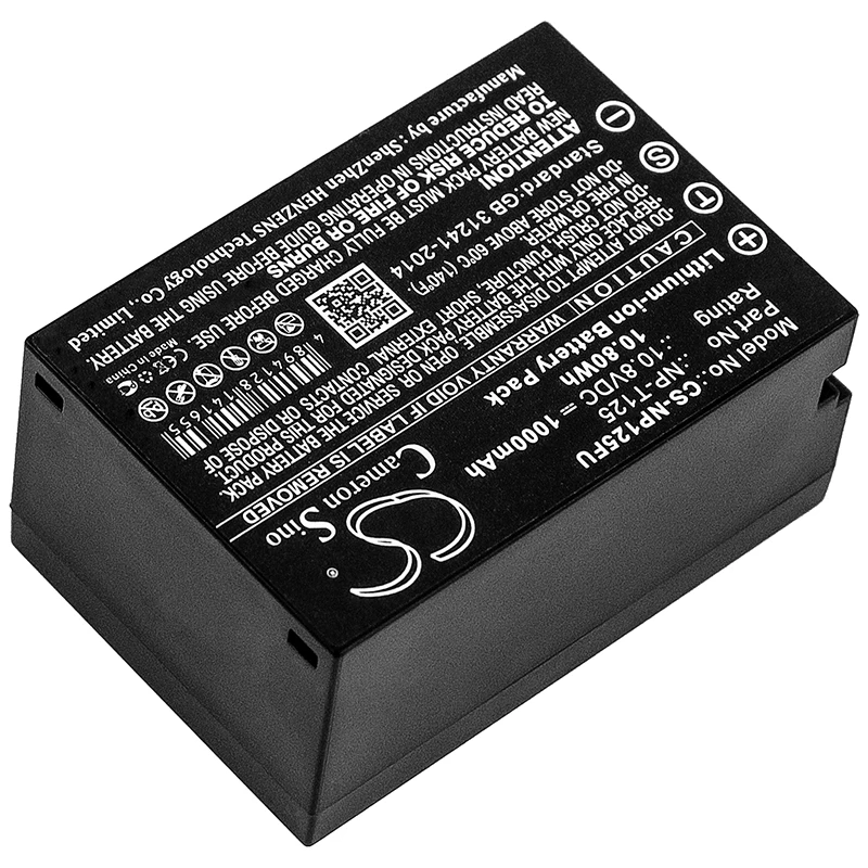 Cameron sino 1000mah аккумулятор для Fujifilm GFX 50S среднего формата GFX NP-T125