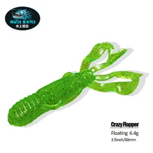 WATER SNIPER Soft Silicone Bait 6.4g 88mm Shrimp Fishing Lure Crazy Flapper Texas Ned Rig Swimbaits For Bass Fishing  Tackle
