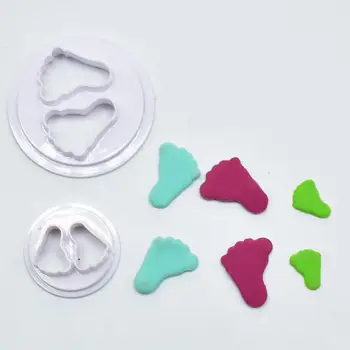 

2Pcs/Set Cake Mold Fondant Cutter Baking Food Bakeware Tool Baby Feet Shape
