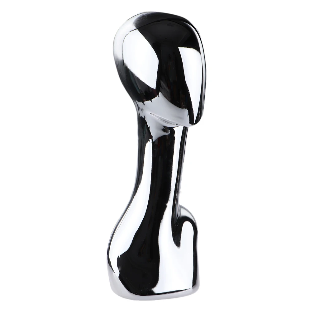 ABS Electroplated Mannequin Manikin Head Model Wig Jewelry Hat Display Holder Stand