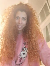 NICESY-extensiones de cabello sintético largo ondulado para mujer, pelo sintético de alta temperatura, color negro, 22 pulgadas, 5 Clips