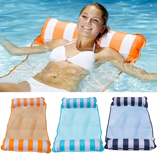 Water Hammock Recliner Inflatable Floating Swimming Mattress Sea Swimming Ring Pool Party Toy Lounge Bed For Swimming 1