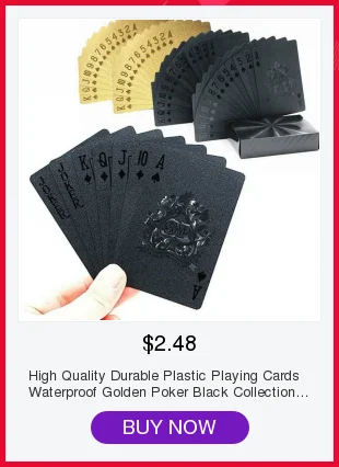 Качественные водостойкие ПВХ Пластиковые Набор Игральных Карт тренд 54 шт. колода покер классические фокусы инструмент чистый черный