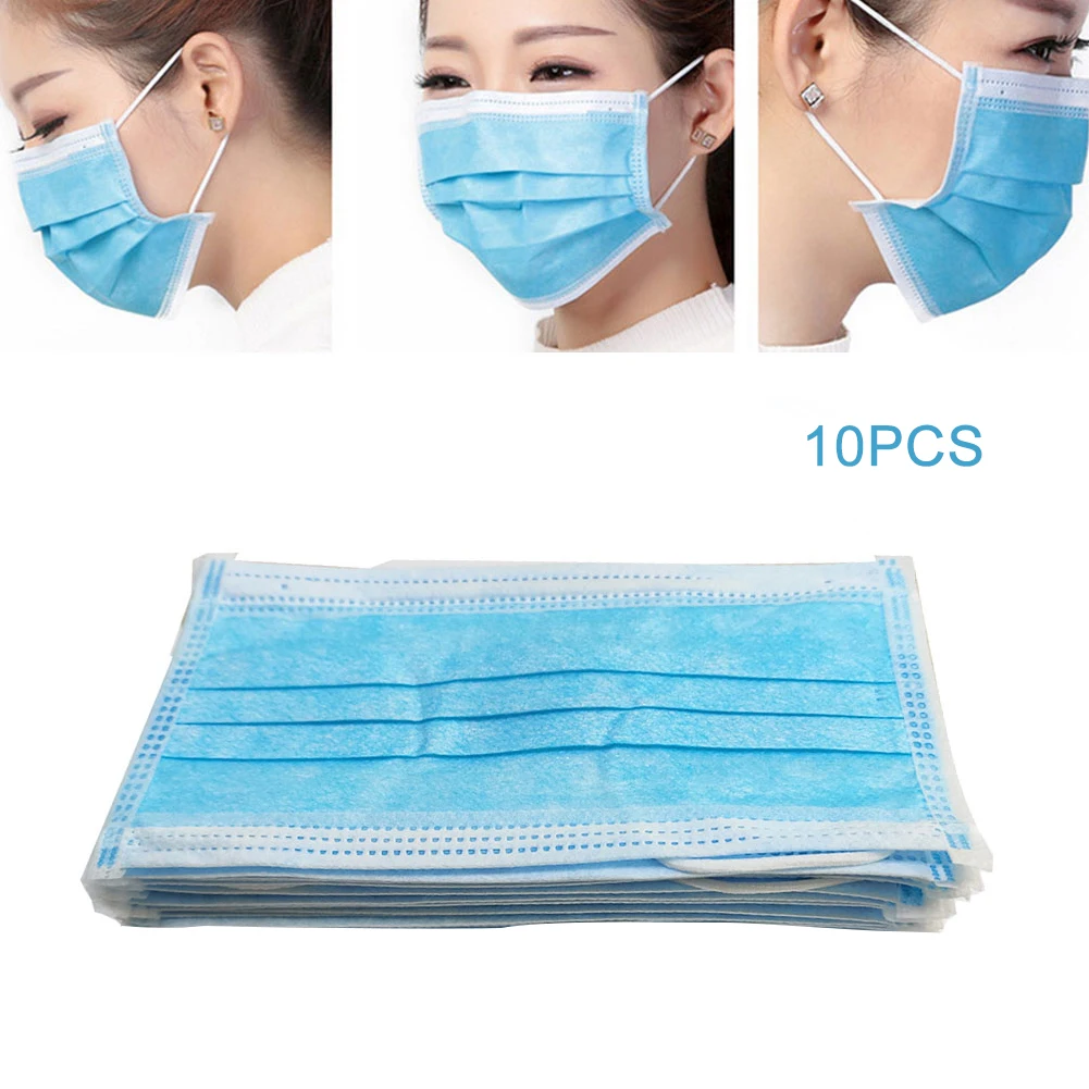 

50/10/1PC three-layer non-woven disposable mask dustproof health protection mask daily protective mask woman man child kid mask