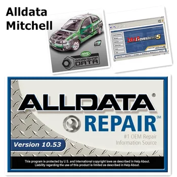 

2020 Newest Car repair Alldata software V10.53 USB hard disk alldata mit/chell od5 software with Vivid workshop data 1TB HDD