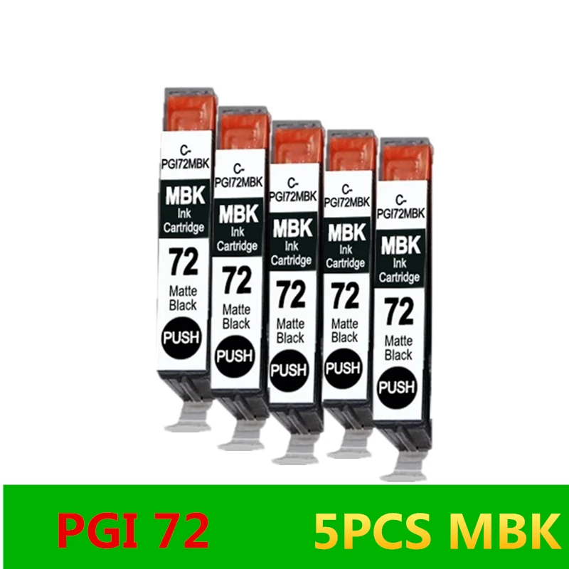 5MBK ; набор из 10 шт./компл. PGI-72 PGI72 PGI 72 совместимый для Canon PIXMA PRO-10 струйный принтер с чипом - Цвет: 5MBK