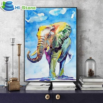 

New fashion 5D DIY Diamond Painting Cross Stitch Full Square elephant print Embroidery Cross Stitch painting Home Decor0327-41