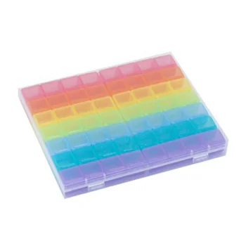 

Colorful 56 Grids 5D DIY Diamond Painting Drill Box Jewelry Box Rhinestone Embroidery Crystal Bead Organizer Storage Case