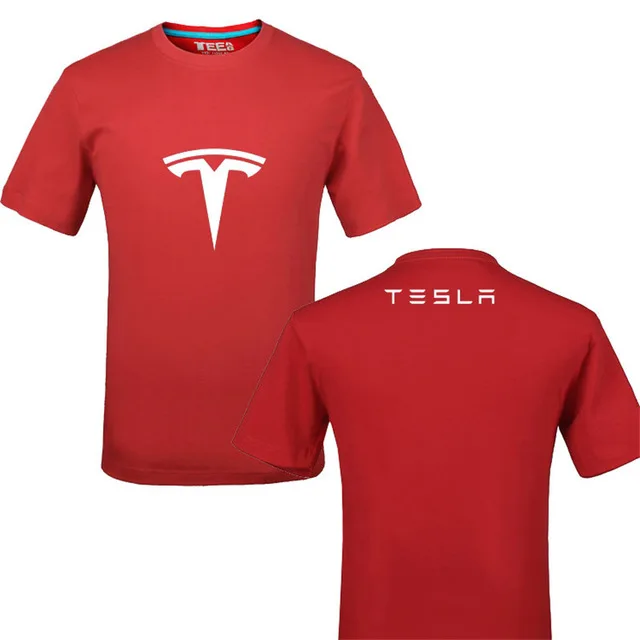 Футболка из хлопка с забавным логотипом Tesla, летняя повседневная футболка унисекс, футболки y