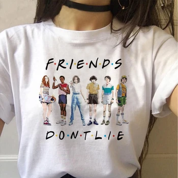 

Stranger Things 3 TV Cartoon women t shirt harajuku friend don't lie letter print short sleeve ulzzang Graphic Tops Tees female