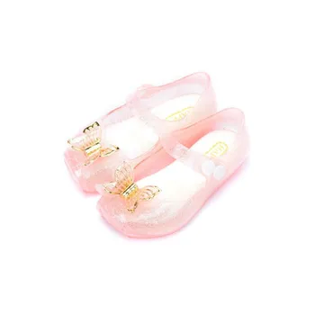 

Fashion Baby Girls Ballet Shoes Girls Jelly Show Bow Ballet Shoes Soft Comfort 3 Color High Quality Children Sandals