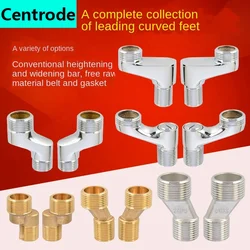 Shower Bend Foot Flower Sillon Faucet Variable Diameter Bend Foot Joint Lengthened Tall Curved Corner Screw Foot Accessories1Pcs