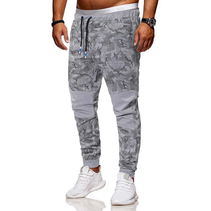 Брюки мужские новые мужские модные камуфляжные веревочные пояса и подходящие цветные повседневные штаны с штаны по лодыжку