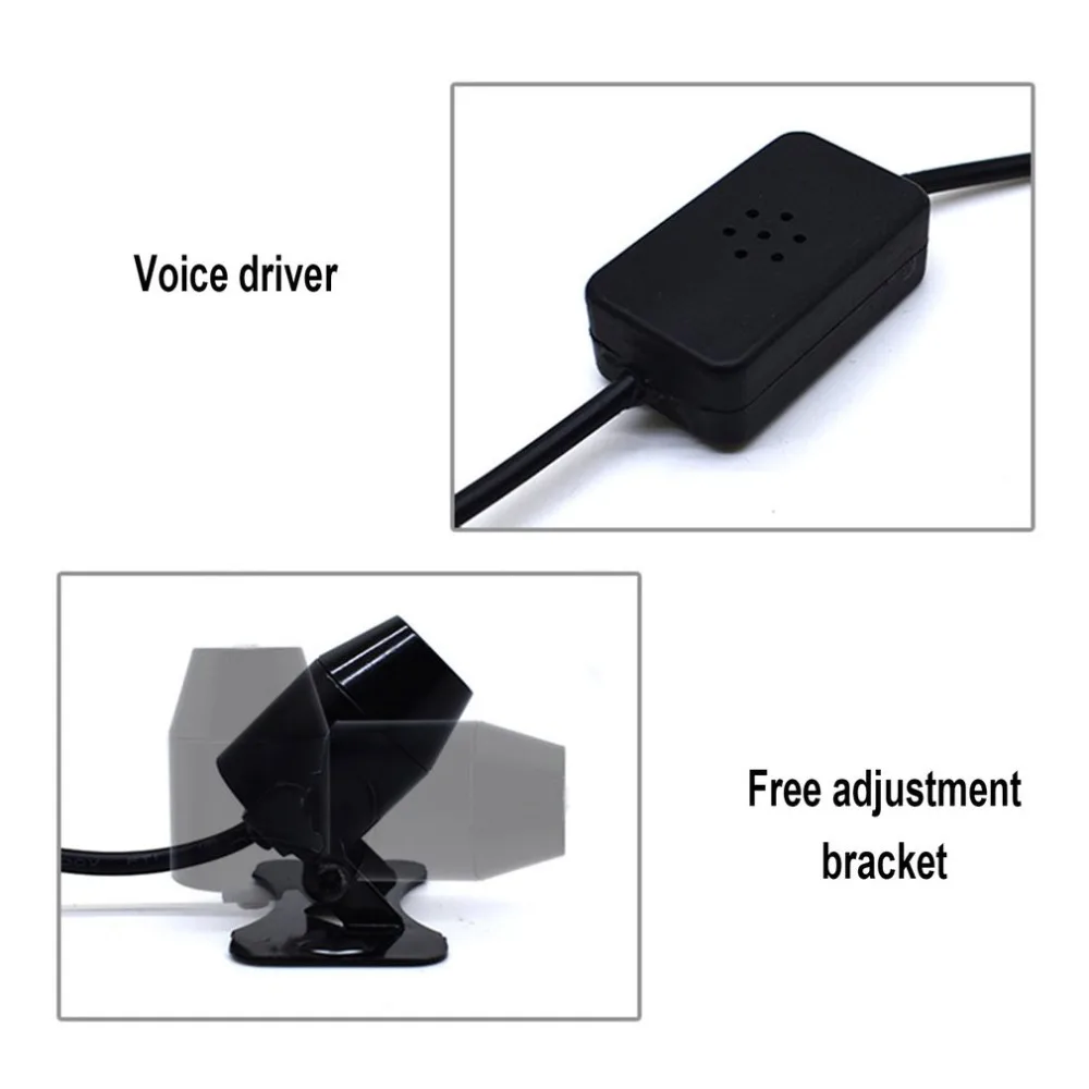 Автомобильный USB светодиодный атмосферный светильник в виде звезды, DJ RGB, Красочный музыкальный звуковой светильник, Рождественский декоративный светильник для интерьера