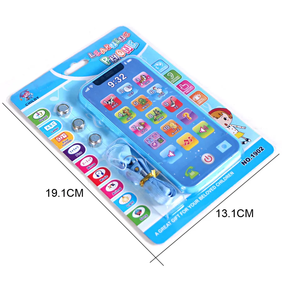 Toys Mobile Phone for Kids Educational 14 Months 1 Year Baby Mobile Musical Phones Girls Children Battery Cell Fone Chirstmas russian (13)