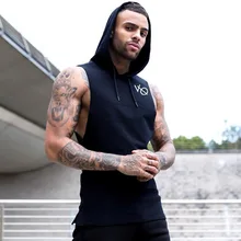 Muscle Brother стиль осень и зима фитнес одежда спортивный топ без рукавов, майка Мужской свитер с капюшоном