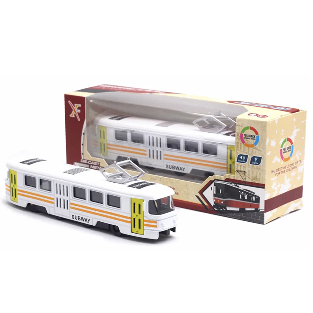 Classic Train Tram Kid Toy Diecast Pull Back Car Model with LED Lights And Sound Music Developmental Education Toys For Children Classic Train Tram Kid Toy Diecast Pull Back Car Model with LED Lights And Sound Music Developmental Education Toys For Children
