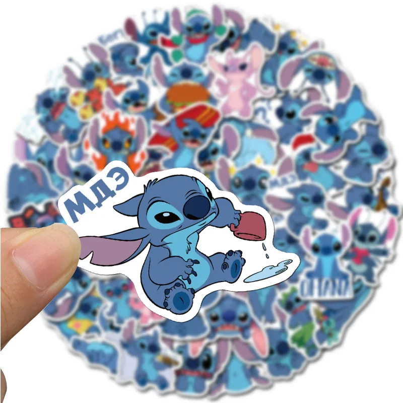 10/30/50pcs/Pack Cute Cartoon Stitch Stickers Waterproof Skateboard Luggage Guitar Laptop Funny Graffiti Sticker Kid Classic Toy