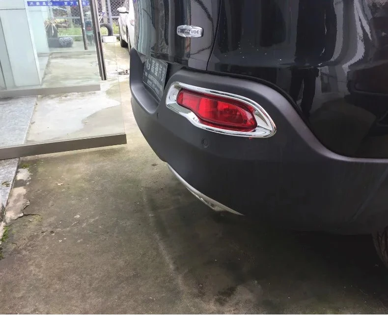 Для Jeep Cherokee хромированный передний/задний бампер противотуманный светильник крышка лампы Отделка украшения молдинг аксессуары