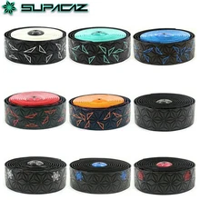 Supacaz руль для шоссейного велосипеда, лента для руля Kush, супер липкая лента для руля Bartape, велосипедная ручка, ремень, пробковая обмотка с заглушками