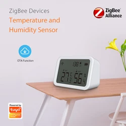 1pc NEO Tuya Smart Zigbee OTA Temperature And Humidity Sensor With Clear Big Screen Support Smart Life App Remote Control