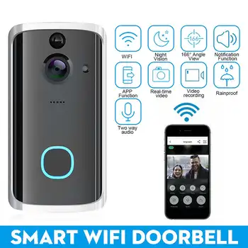 

M12 Video Doorbell Wireless 720P Two-Way Voice Intercom Waterproof WIFI Smart Doorbell Video Monitoring for iphone Android