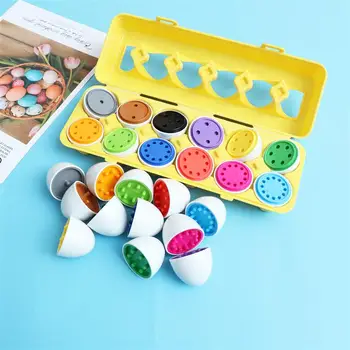 

1 Set Matching Eggs Count and Match Shapes Colors Educational Toys Set Puzzle Sorting Eggs Game for Boys and Girls Random Color