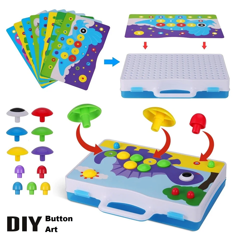 224PCS Kids Electric Drill Puzzle Toy Screw Group Nut Disassembly Match Puzzle Assembled Educational Toys Christmas Gift 2020